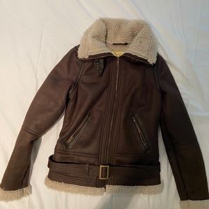 Maralyn & Me Faux Fur and Leather Jacket